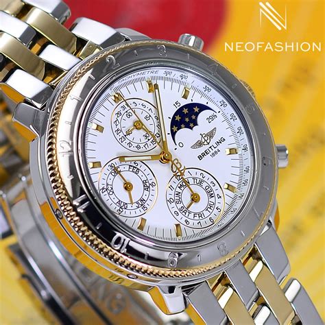 exquisite breitling astromat chronograph moon phase wristwatch|Breitling Astromat QP 1461 .